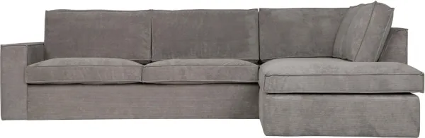 Thomas, Divano ad angolo destro, grigio chiaro, H92x283x197 cm