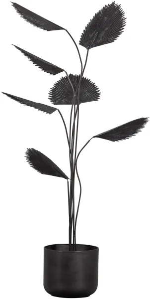 BEPUREHOME Collection pianta artificiale, regolabile - metallo nero (H:141)