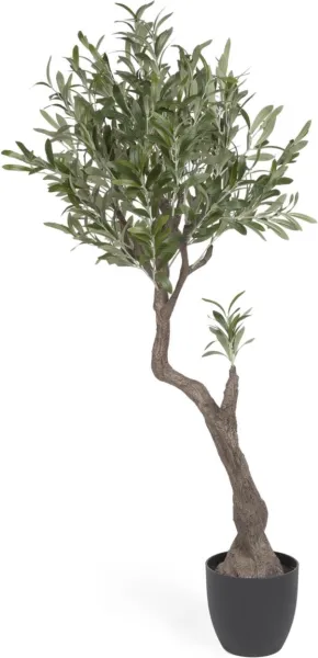 Olivo, Pianta artificiale, nera, H140x55x50 cm