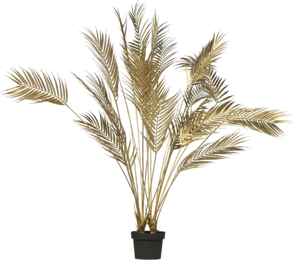 Palma, pianta artificiale, dorata, H110x75x75 cm