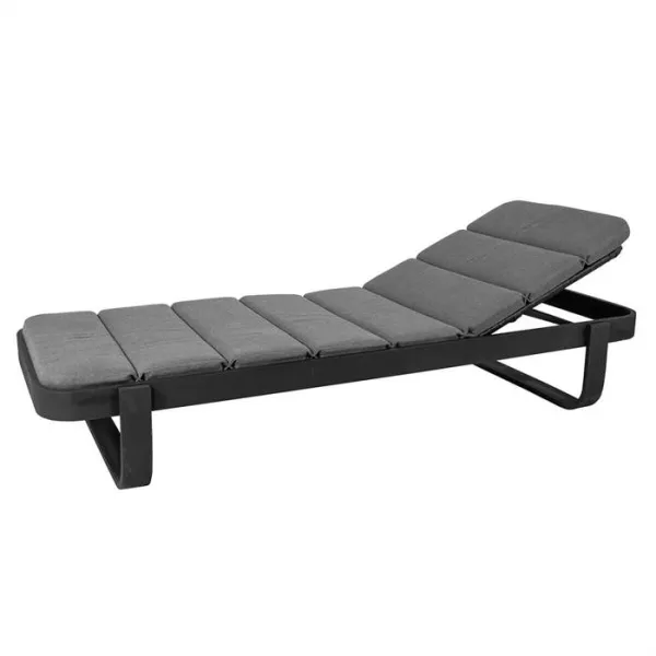 Cane-Line Cut lettino prendisole con cuscino - Grigio lava
