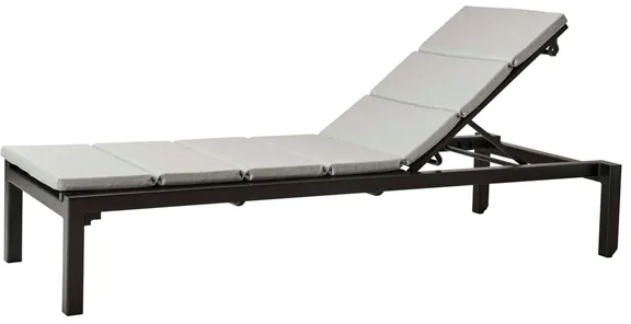 Cane-Line Relax sedia a sdraio - grigio lava con cuscino grigio chiaro