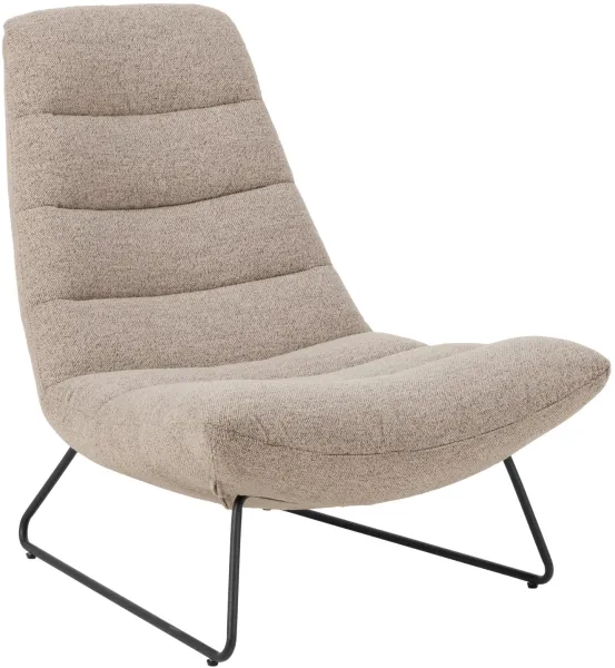 ACT NORDIC Milford poltrona lounge - tessuto beige e metallo nero