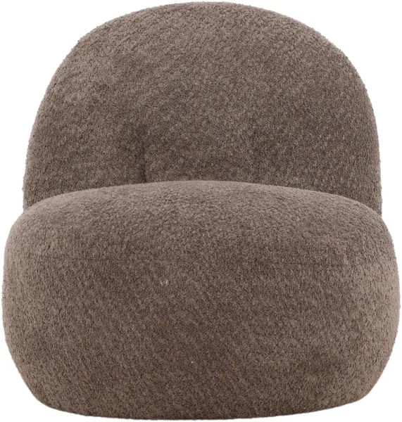 VENTURE DESIGN Omaha poltrona lounge - poliestere bouclé marrone