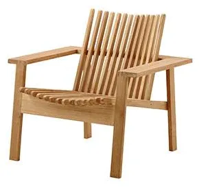 Cane-Line Amaze sedia lounge - teak - Impilabile
