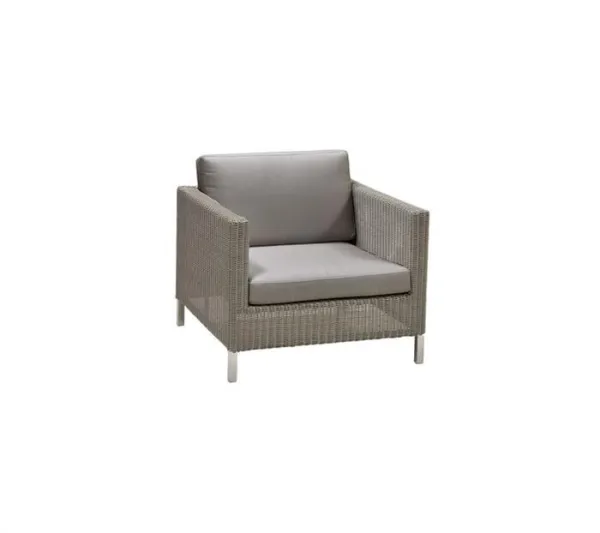 Poltrona lounge Cane-Line Connect - taupe, cuscino in taupe