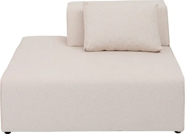KARE DESIGN Infinity Ottoman Semi Elements Cream modulo sinistro - poliestere e polipropilene color crema