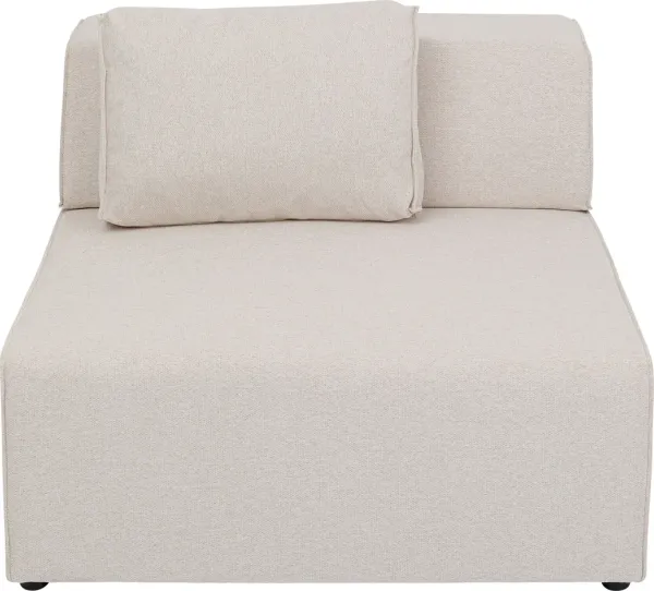 KARE DESIGN Infinity 2 posti Elements Cream modulo, 100 cm - poliestere color crema e polipropilene