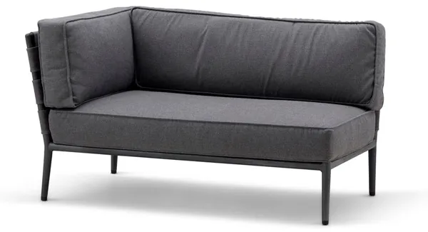 Cane-Line Conic divano modulare 2 posti - grigio - orientato a destra
