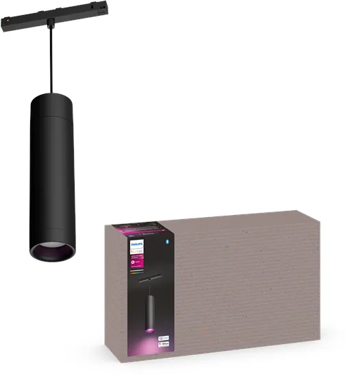 Philips Hue Perifo Lampada a Sospensione Cilindrica da Soffitto - Nera