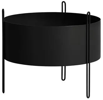 Woud Pidestall Vaso per Piante Medio Nero