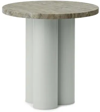 Normann Copenhagen Dit Tavolino Verde Chiaro/Travertino Argento