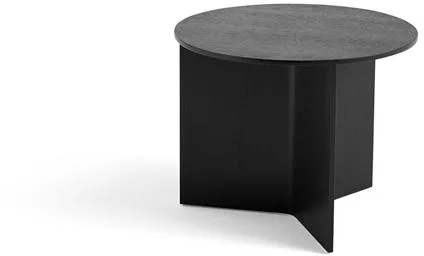 HAY Slit Wood Tavolino Rotondo Ø45 Nero