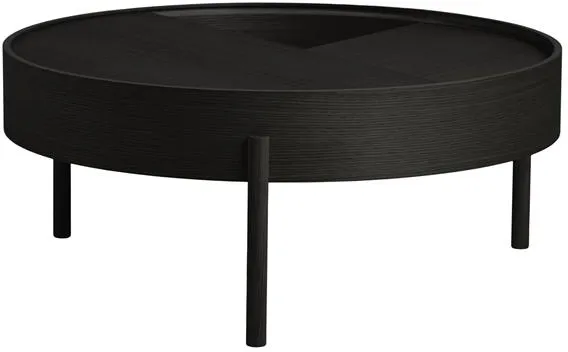 Woud Arc Tavolino Nero Frassino Ø89