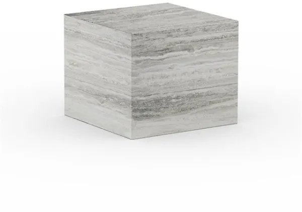 NORR11 Cubism Tavolino Piccolo Argento Travertino