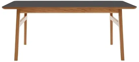 Magnus Olesen Freya Tavolino in Rovere Massiccio Laccato/Linoleum Nero 4023 Forbo L 120 x P 60 x H 50