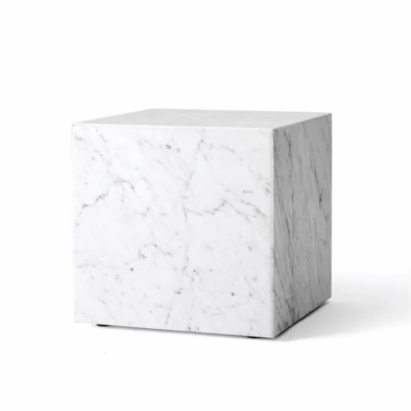 Audo Plinth Tavolino Cubico in Marmo di Carrara