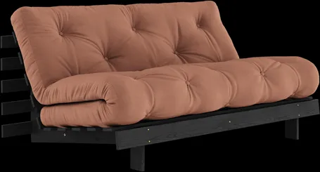 Karup Design Roots Divano Letto con Materasso Roots 160x200 Clay Brown/Laccato Nero