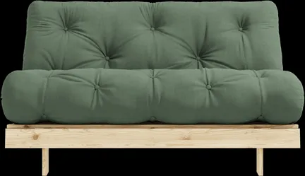 Karup Design Roots Divano Letto Con Materasso 140x200 756 Verde Oliva/Pino