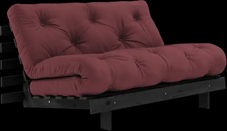 Karup Design Roots Divano Letto con Materasso Roots 140x200 Bordeaux/Laccato Nero