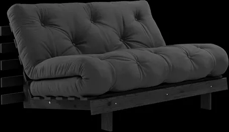 Karup Design Roots Divano Letto Con Materasso Roots 140x200 Grigio Scuro/Laccato Nero