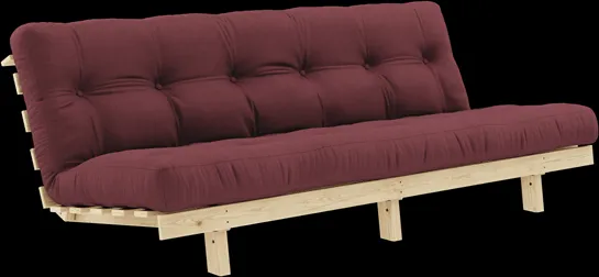 Karup Design Lean Divano letto con materasso Alpha 130x200 Bordeaux/Raw