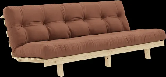 Karup Design Lean Divano Letto con Materasso Alpha 130x200 Clay Brown/Raw