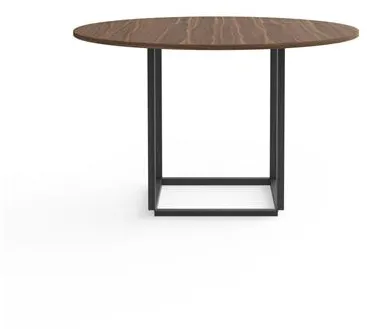 New Works Florence Tavolo da Pranzo Ø120 Noce con Base Nera