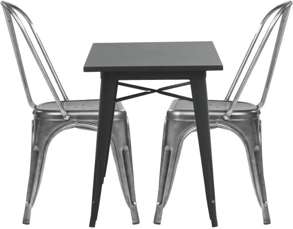 Homeville LaCroix nero/acciaio trasparente