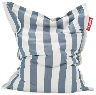 Poltrona a sacco da esterno Fatboy Original Stripe Ocean Blue