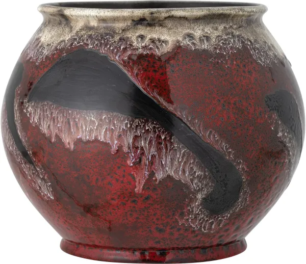 Souha, Portavaso, rosso, H29x24 cm, gres